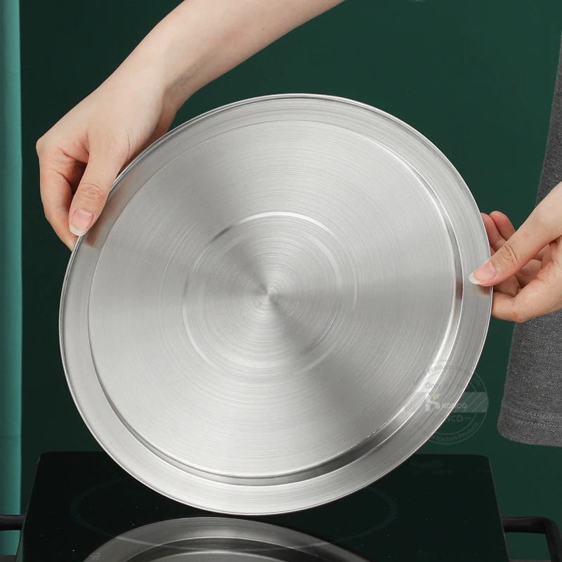 Stainless Steel Pot Lid 20/22/24cm Universal For Pots Round Wok Household Kitchen