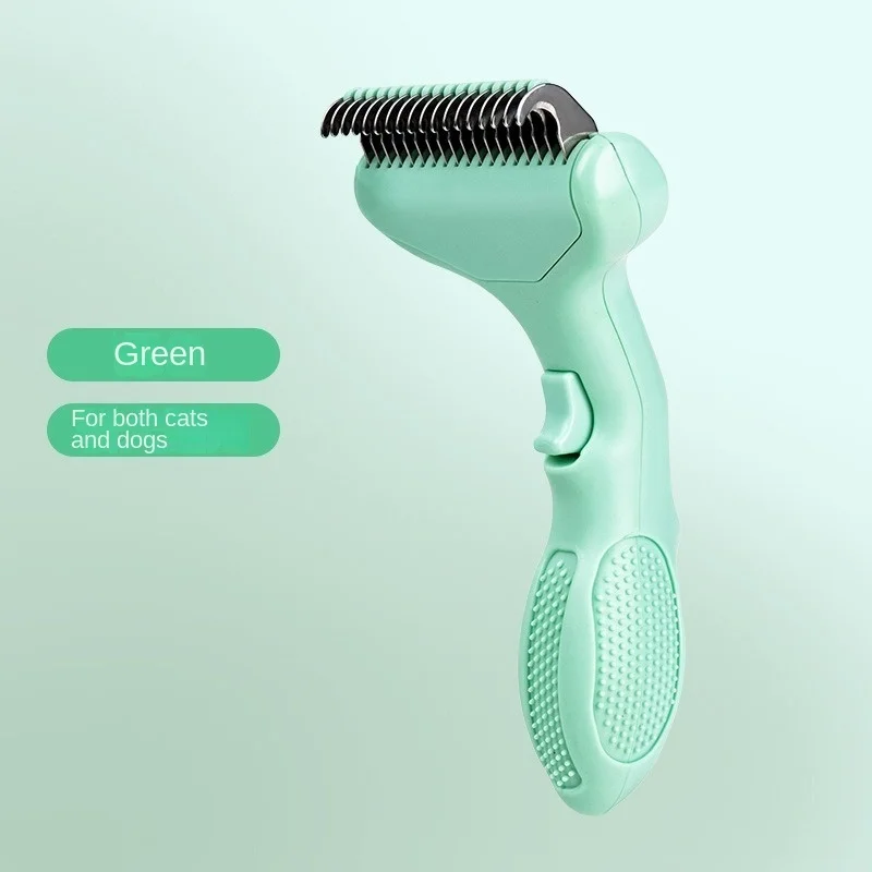 Floating Stainless Steel Removal Brush Curved Design For Long Hair Breeds Puppy Cat Pet Products Dog Grooming_voghion.com