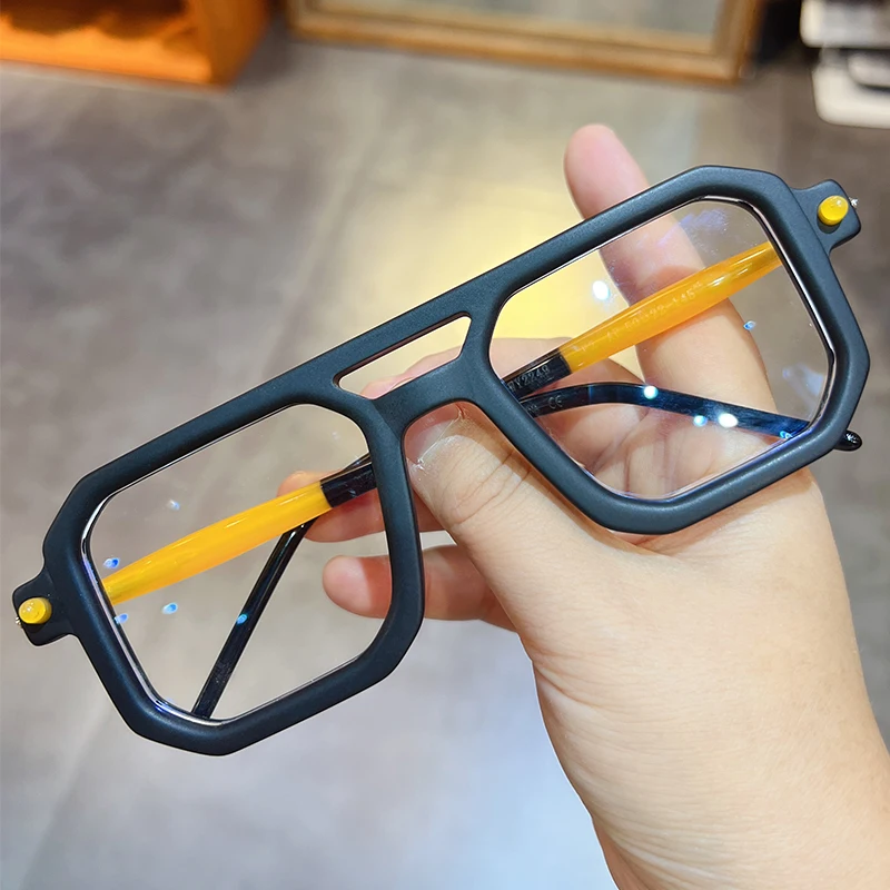 

JIANDAN BRAND Personality Ultra-fashionable Polygonal Anti-blue Light Eyewear Glasses Frame Model WY2249 Free Shipping