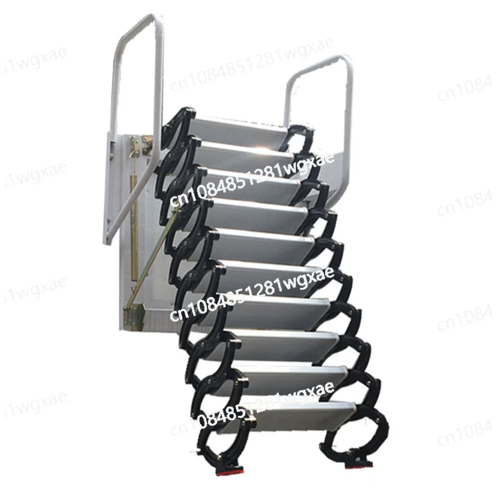 

Folding Attic Ladder Staircase Steel Metal Large Wall Mounted Attic Wall Ladder 2.5-3M