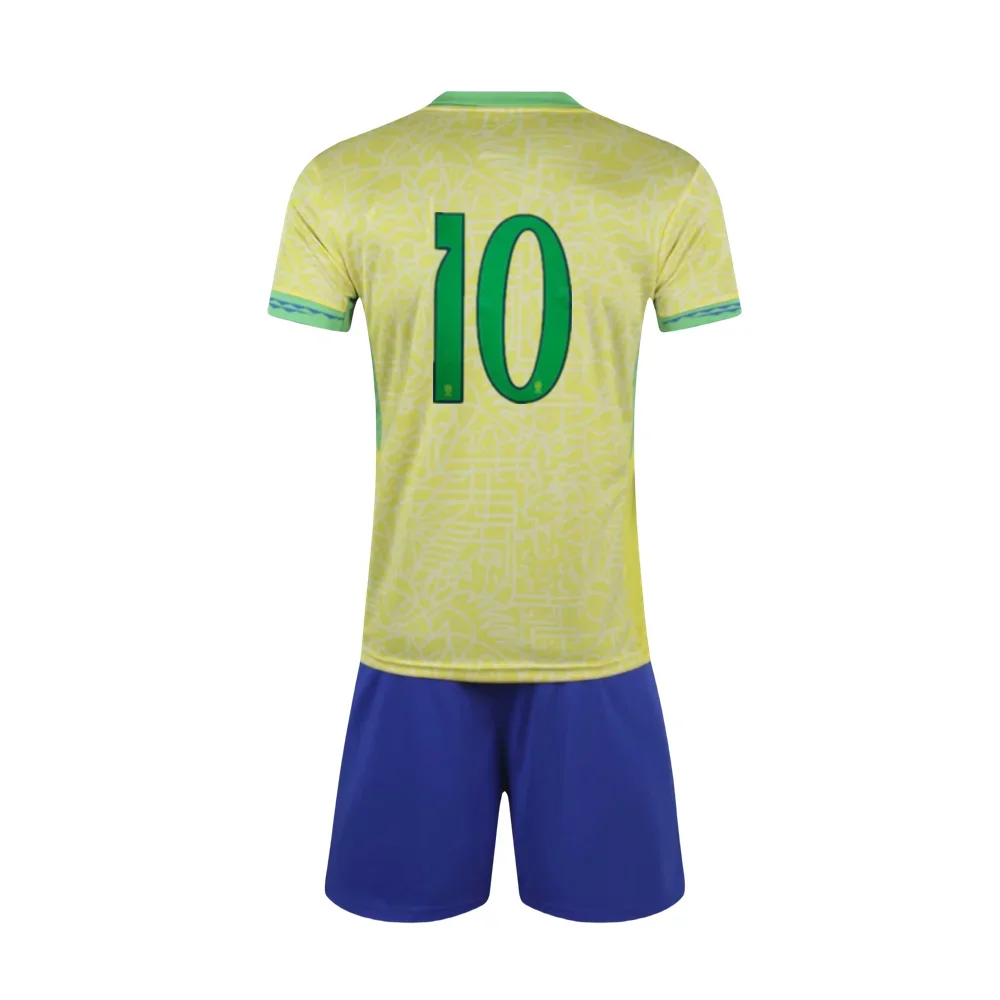 adult children's clothing set Football sport Uniforms boy girl Braziles Fans Jersey Training wear games kits Leisure shirt
