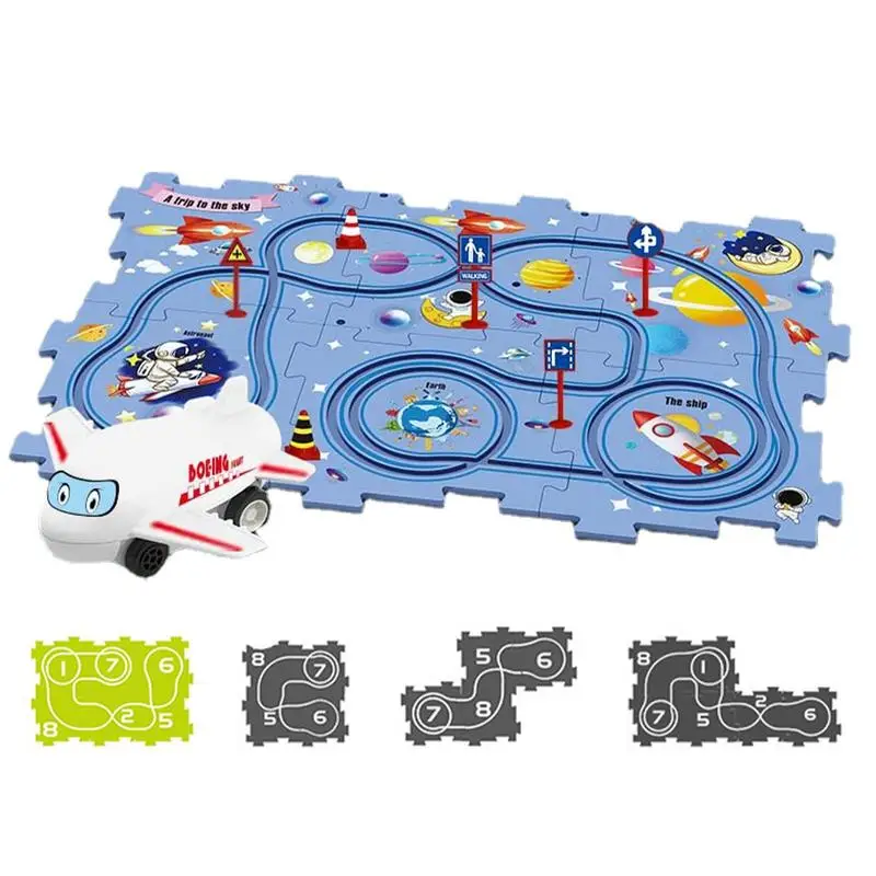 Logic Board Game For Kids Puzzles Toys Race Car Track Toys Slot Rail Toys For Kids Montessori Educational Toys volcano and dinosaurs racing toys climbing dinosaur race car interactive competition magic rail track train for kids ages 3 12