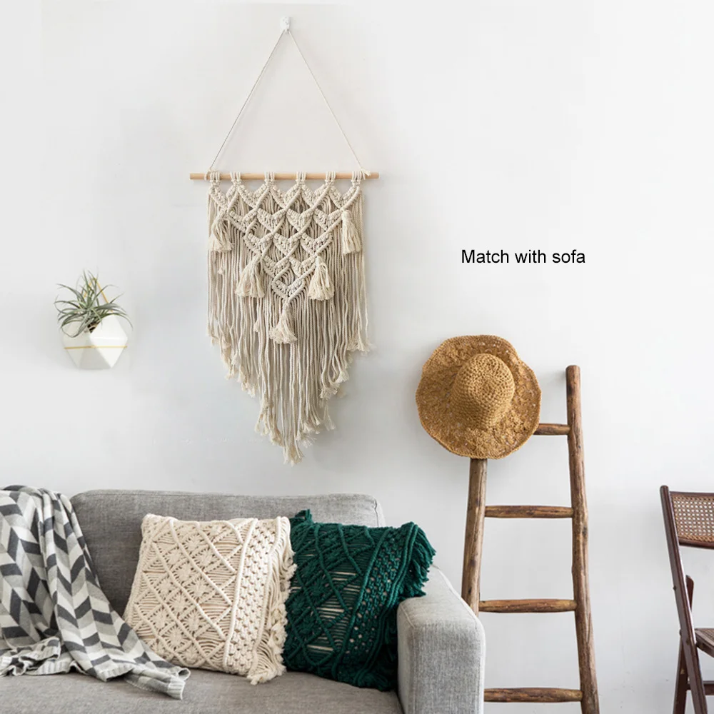 

Nordic Hand-woven Tapestry Bohemian Home Decoration Room Wall Hanging Simple Tapestry Wall Decor Tapestry Wall Bedroom Decor
