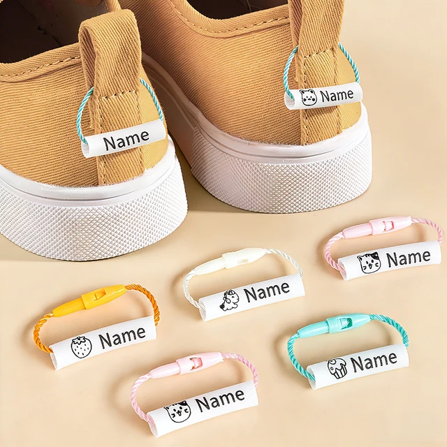 Étiquette personnalisée imperméable pour chaussures de bébé, cartable, gobelet, vêtements, étiquette de nom, cordon, anneau de nom pour bébé, étiquette de nom pour enfants, pendentif 1