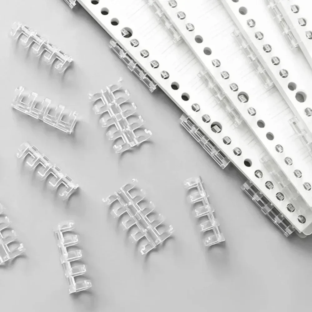 Plastic Binding Rings Metal Ring Binder Metal Binder Ring Notebook Accessories Loose Leaf Binder Clips 5 Holes Circles Ring Binding Ring for Loose-leaf Notebook Binder Album Scrapbook Paper Files Spiral Binding Clips
