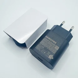 Samsung 25W Super Fast USB - C Wall Charger Adapter - Black EU and Cable