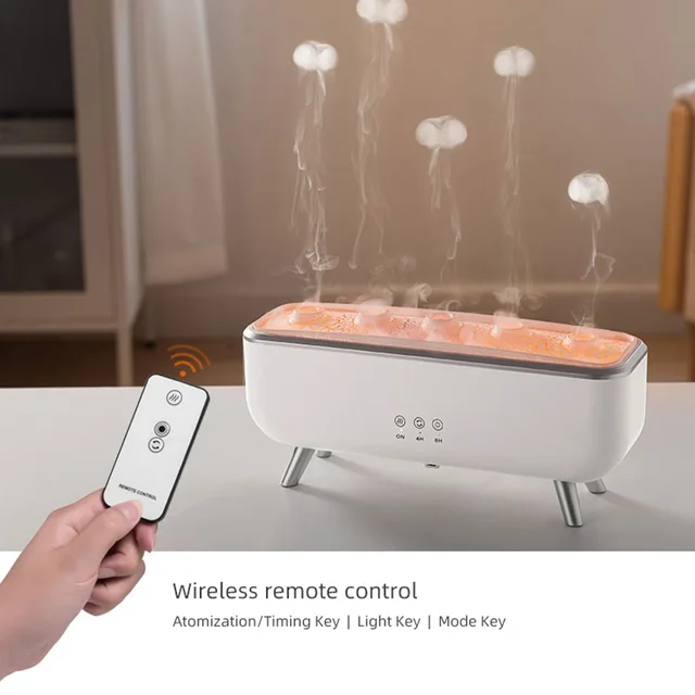 300ml Aroma Diffuser Five Nozzles Colorful Lighting Humidifier 2 Mist Modes Dancing Jellyfish Aromatherapy Diffuser for Bedroom 1