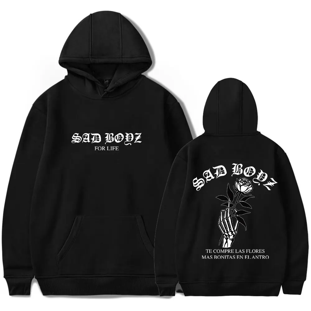 

Junior H Las Flores Hoodies Sad Boyz Tour Merch Print Winter Women Man Fashion Casual Streetwear Sweatshirts Top