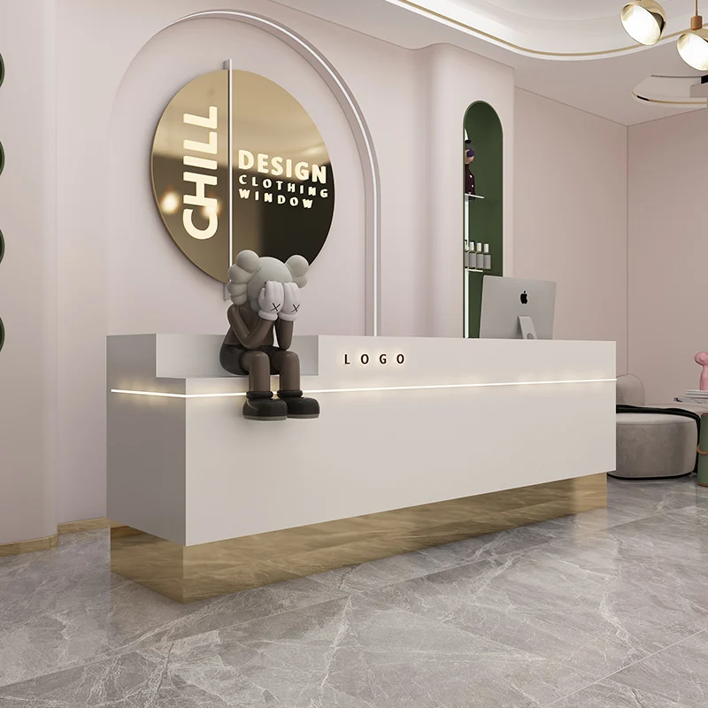 Counter Reception Desk Front Beauty Salon Hotel Check Out Cashier Table Reception Desk Stand Comptoir Caisse Luxury Furniture luxury checkout reception desk cashier table stand office banco bar office beauty church pulpit comptoir caisse luxury furniture