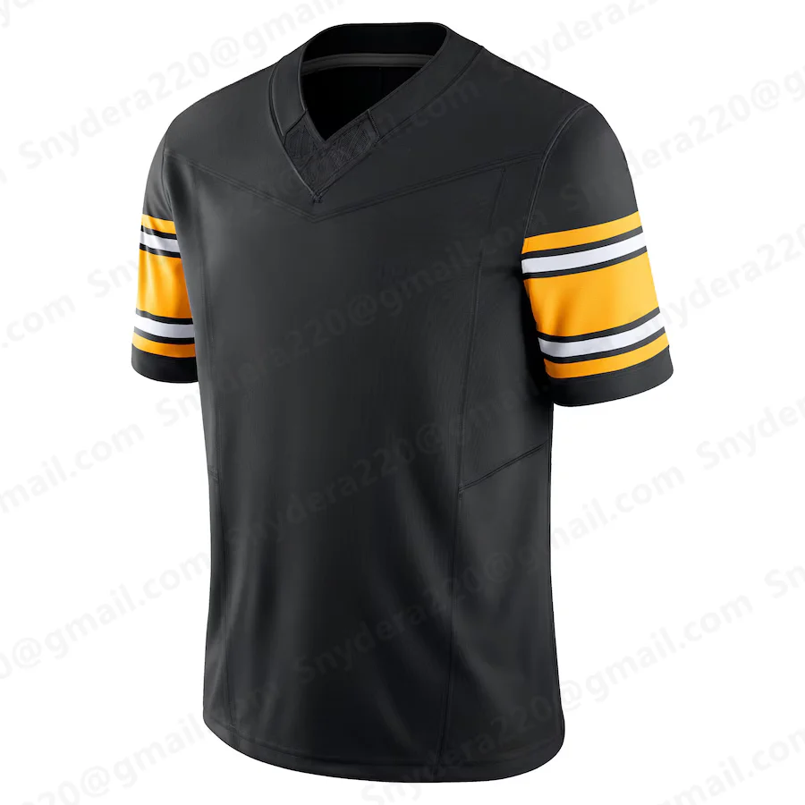 Custom 2024/25 Stitched Letters And Numbers Steelers Black Training Jersey Rugby Uniform for Adult&Kid