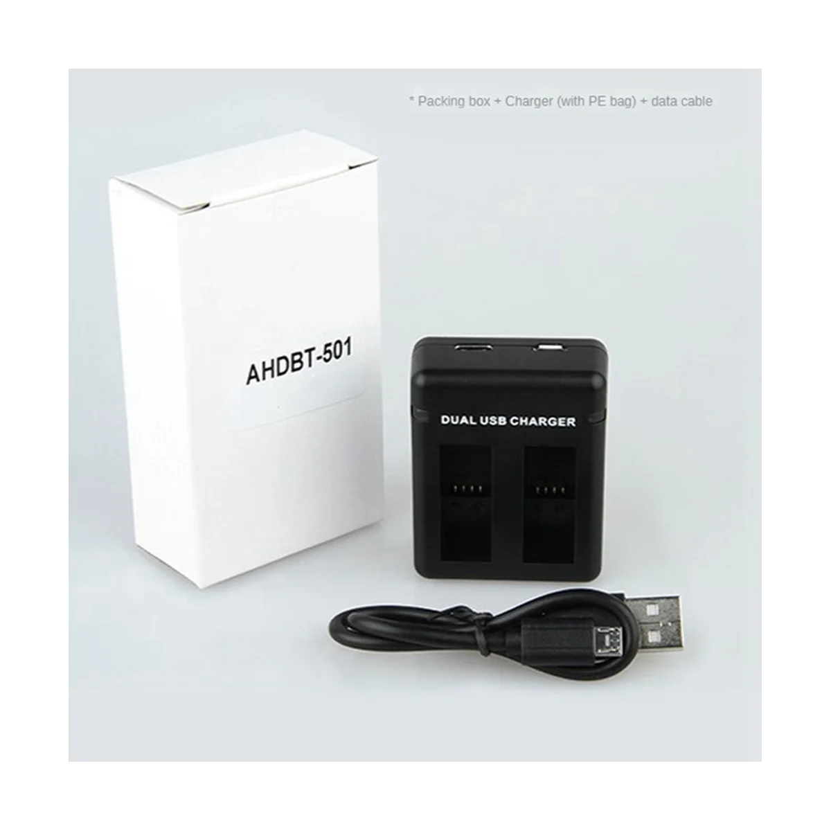 Caricabatteria Dual Port Slot Ahdbt-501 Per Hero 5 6 7 8 Hero5 Black Cam