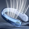 Fan 3000mA Portable Mini Hanging Neck Fan Bladeless Neckband Fan Digital Display Power Air Cooler USB Rechargeable Electric Fans 1