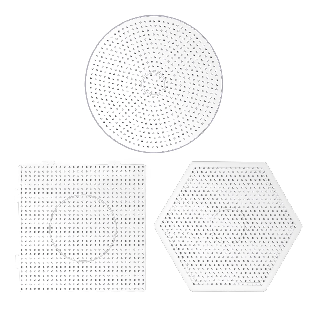 

Healifty 3pcs 5mm Fuse Beads Boards Clear Plastic Pegboards for Kids Craft Beads