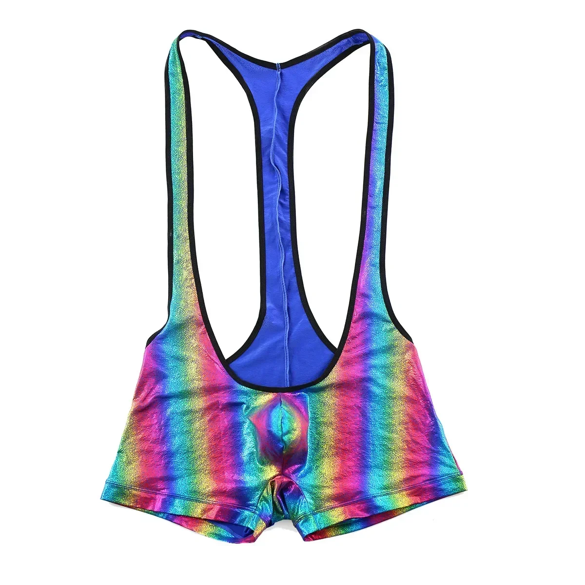 Sexy Men Bodywear Wrestling Singlet Leotard Bodysuit Bulge Pouch Underwear Boxer Shorts Backless Gay Man Night Clubwear Jumpsuit