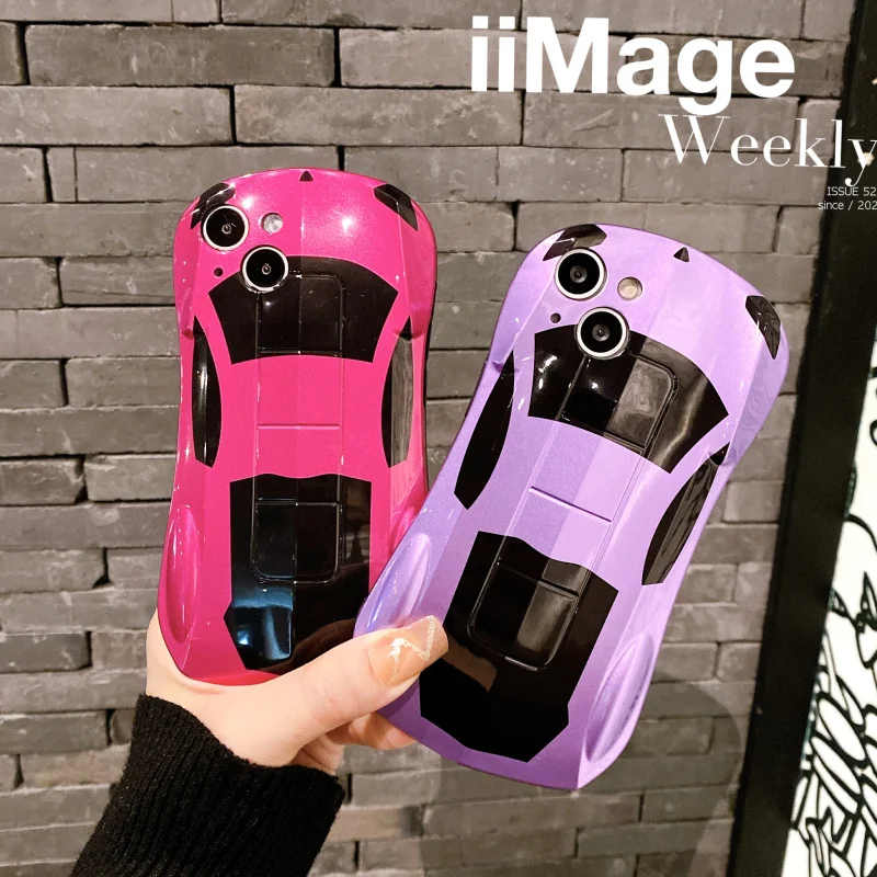 Luxurious Sports Car Design Silicone Phone Case - Elegant Soft Back Chic Cover