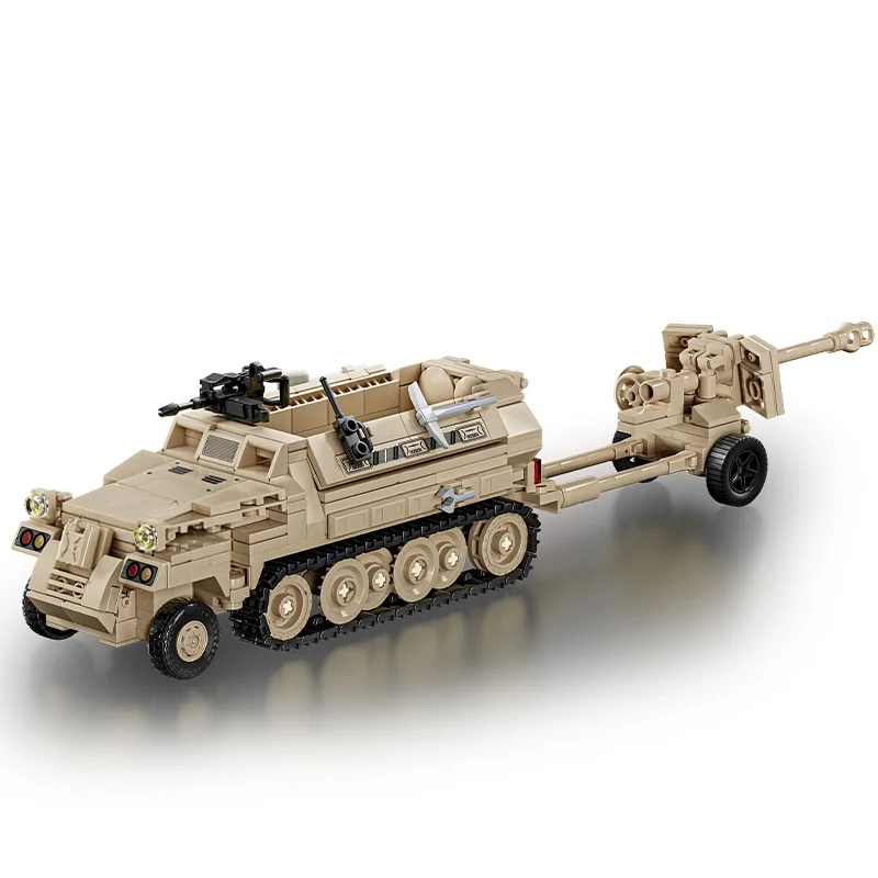 WW2 Military Half-Tracked Vehicle Building Block Set