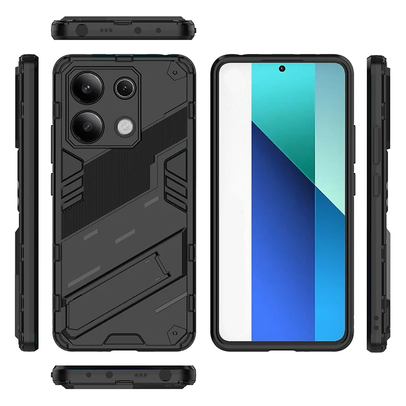 Durable Armored Shockproof Phone Case with Stand - Soft TPU & Hard PC Protection