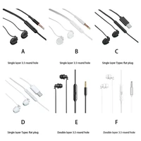Anti-noise Sleeping Wired Headphones with Microphone Headset Universal Earphones Hotels Living Room Single Type-C White 1