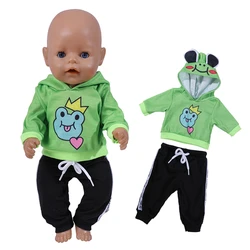 43cm Doll Clothes Baby Born 18 Inch Cute Frog Animals Suit Fashion Dog+Fox Clothes Fit For Bjd 1/4 Doll Babys Birthday Gift