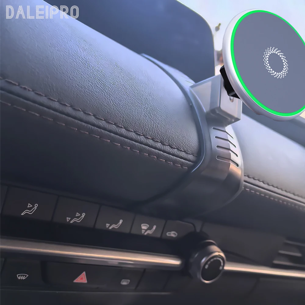 Spezieller Auto-Handyhalter für Mazda 3 BP 2019-2022 2023 2024 2025, kabelloses Ladegerät, magnetischer MagSafe-Handyhalter, Autozubehör – Detail 4