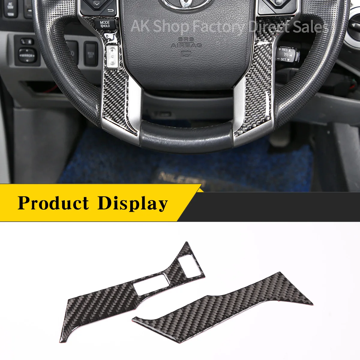 

Для Toyota Tacoma 2011-2015 мягкое углеродное волокно Автомобильное рулевое колесо декоративная наклейка панель автомобильные аксессуары для модификации интерьера
