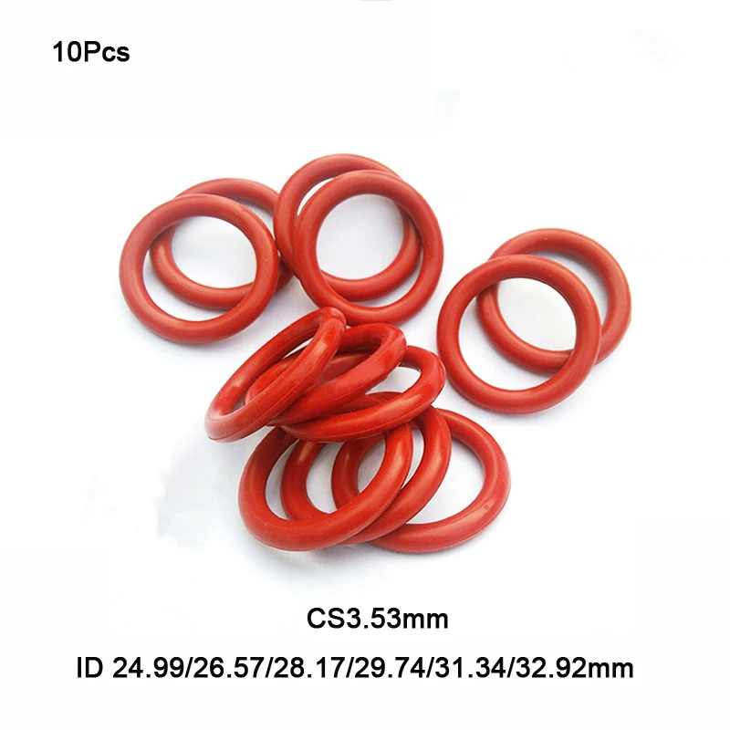 US Standard Red VMQ Silicone O Ring Gasket Rubber Washer CS3.53mm ID 24