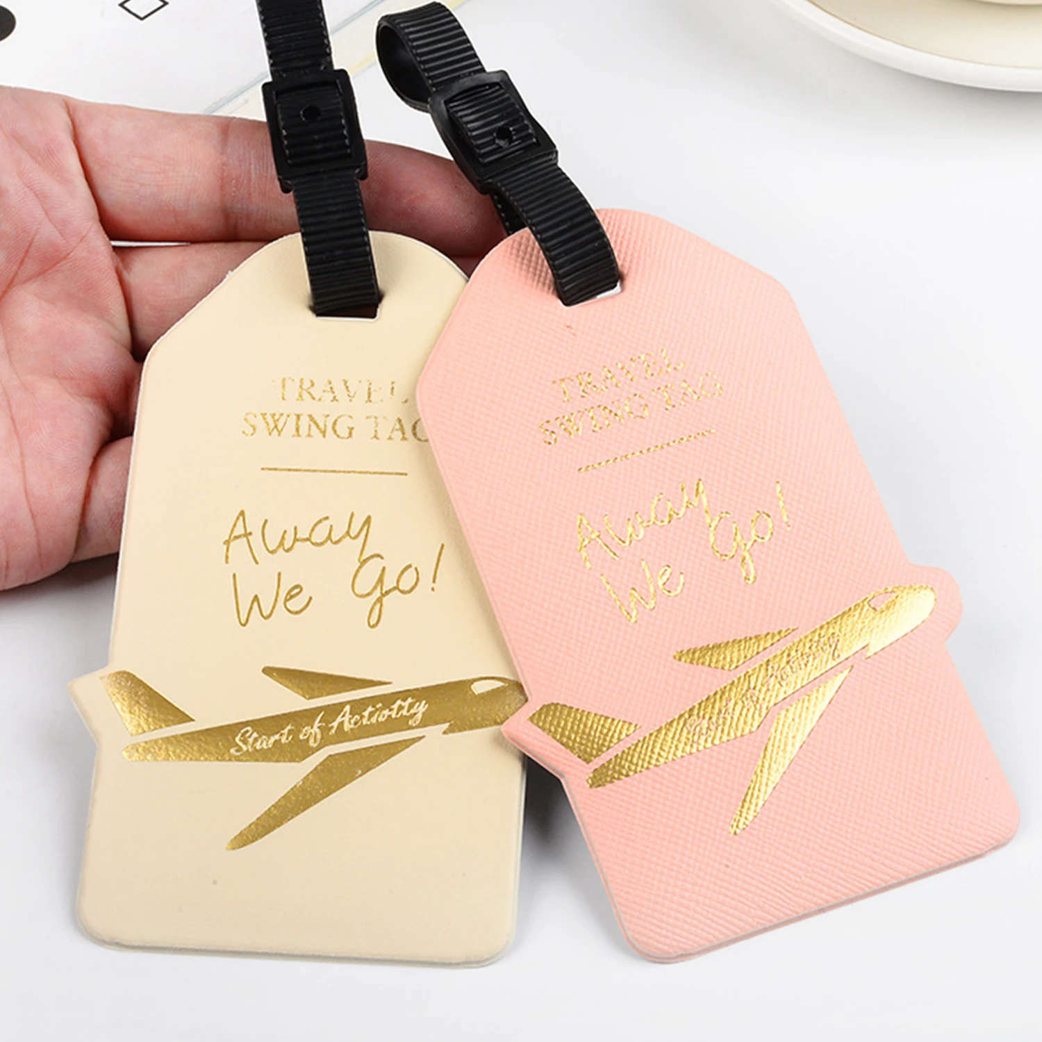 

PVC Suitcase Luggage Tag Travel Name ID Address Holder Unisex Airplane Design Baggage Boarding Bag Tags Travel Accessories