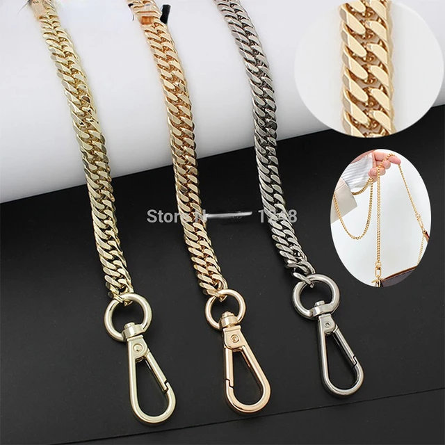 15mm High Quality Gold Silver Purse Strap Chain, Metal Shoulder Handbag  Chain Strap, Bag Handle Replacement, Crossbody Pouches Clutch Chain 