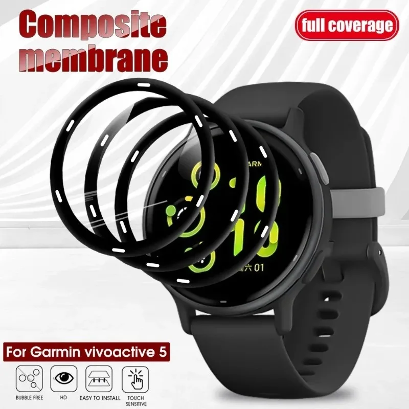 Full Cover Soft Glass Screen Protectors for Sports Watch - Waterproof Protective Films (1, 3, or 5 Pack)