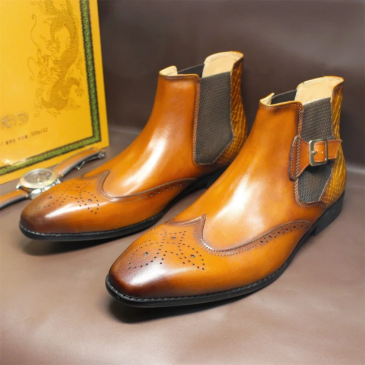 Vintage British Men Ankle Boots main image 0