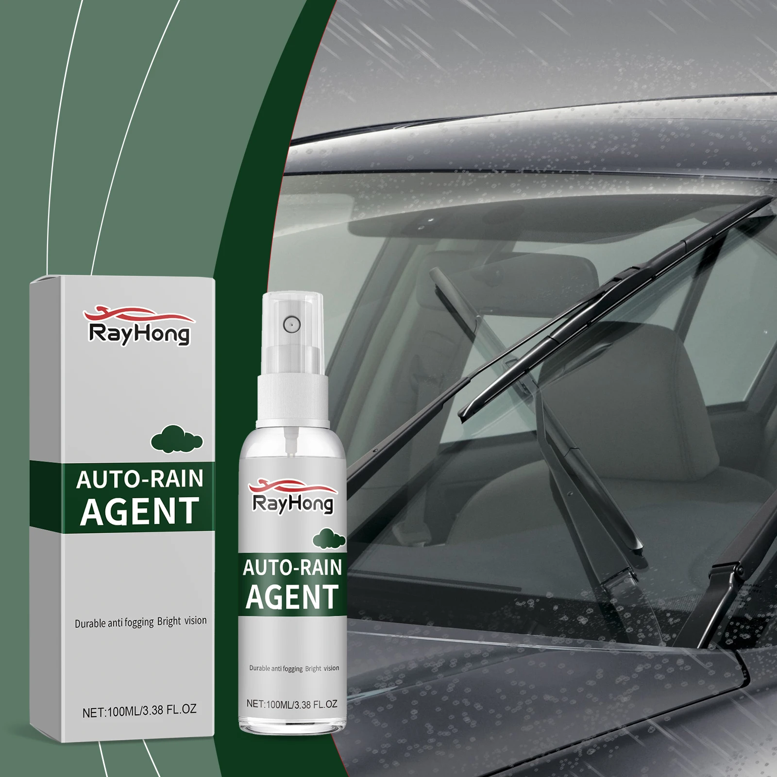 Car Glass Anti Fog Spray, Defogger,Waterproof No Fog Glasses Spray Windshield Glass Spray Cleaner Truck Glasses SUV, Screens ﻿