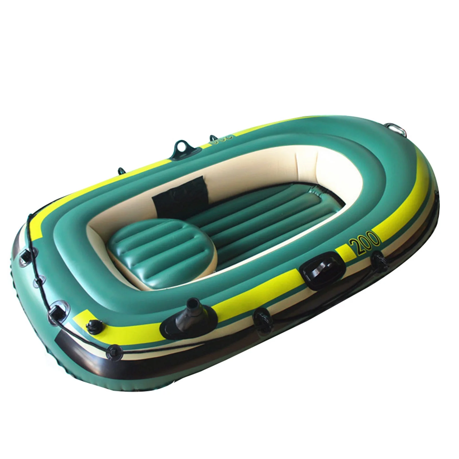 

2/3 Person Inflatable Boat Kayaking Canoe PVC Blow Up Raft Set (NO Oars And Foot Pump) 200*120*35cm Fishing Air Kayak Canoe Set