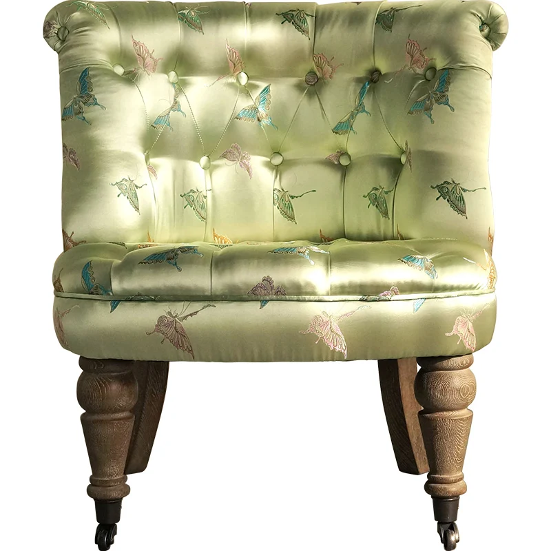 

Американский диван, одинарный стул для отдыха Rosela, тканевый стул для отдыха с пряжкой, Европейский диван из ткани