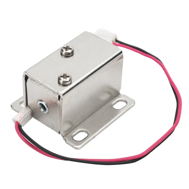 Cerradura electrónica para puerta de captura, montaje de liberación,  Control de acceso solenoide, 12V, 0.4A - AliExpress