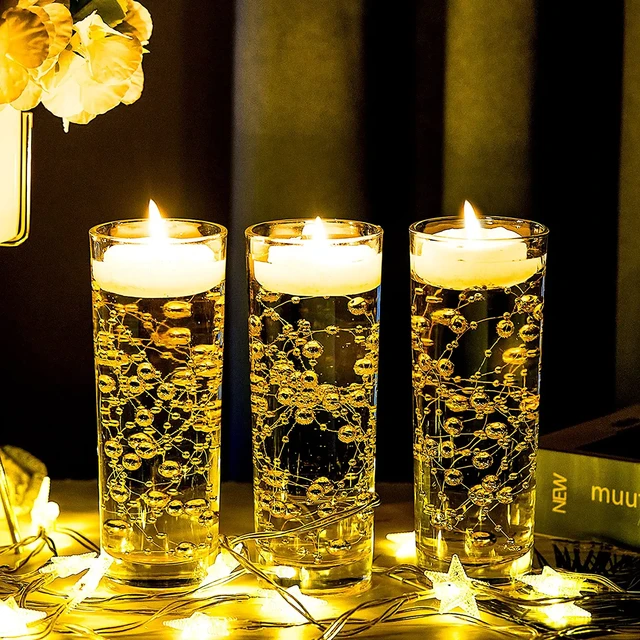 Candles In Water Wedding Centerpieces