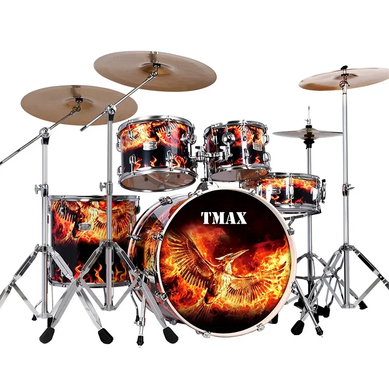 

5 Drums 234 Cymbals Practice Professional Playing Adult Children Jazz Drum Set For Beginner