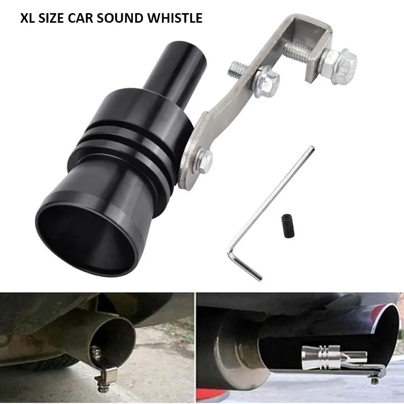 XL-Size-Black-Turbo-Sound-Whistle-for-Vehicle-Refit-Device-Exhaust-Pipe ...