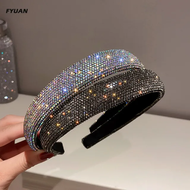 FYUAN Shiny Full Rhinestone Headbands: A Sparkling Accessory for Stylish Women