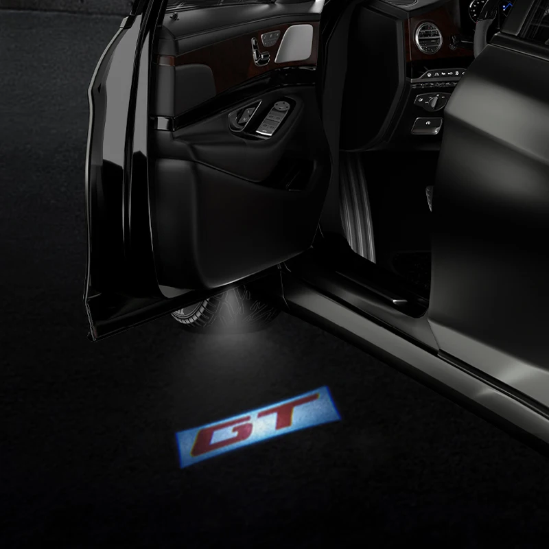 Per Gt Logo Peugeot Citroen Volvo Toyota Skoda Seat Lexus Honda Nissan Car Hd Door Welcome Light Led Proiettore Lampada 1/2 Pz