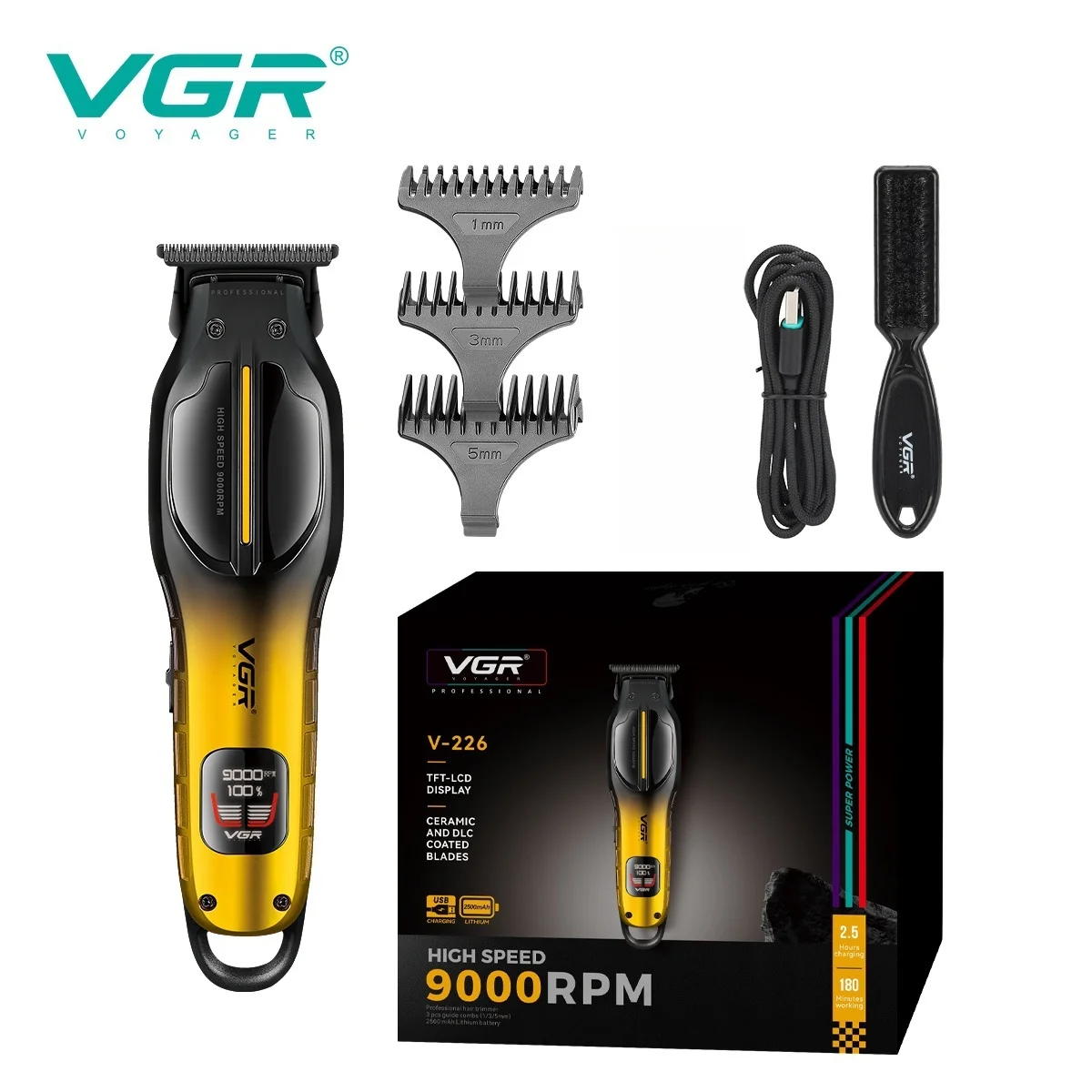 VGR ماكينة حلاقة لاسلكية ماكينة قص شعر كهربائية ما...