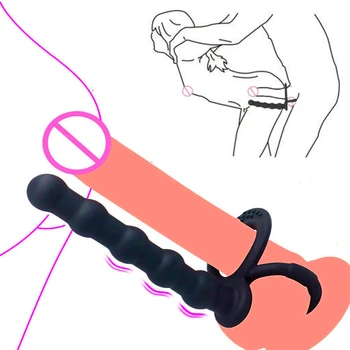 Double Penetration Dildo Penis Anal Beads Plug Sex Toys For Couples Flirt G Spot Massager Anal Masturbators For Women Men Adults 1