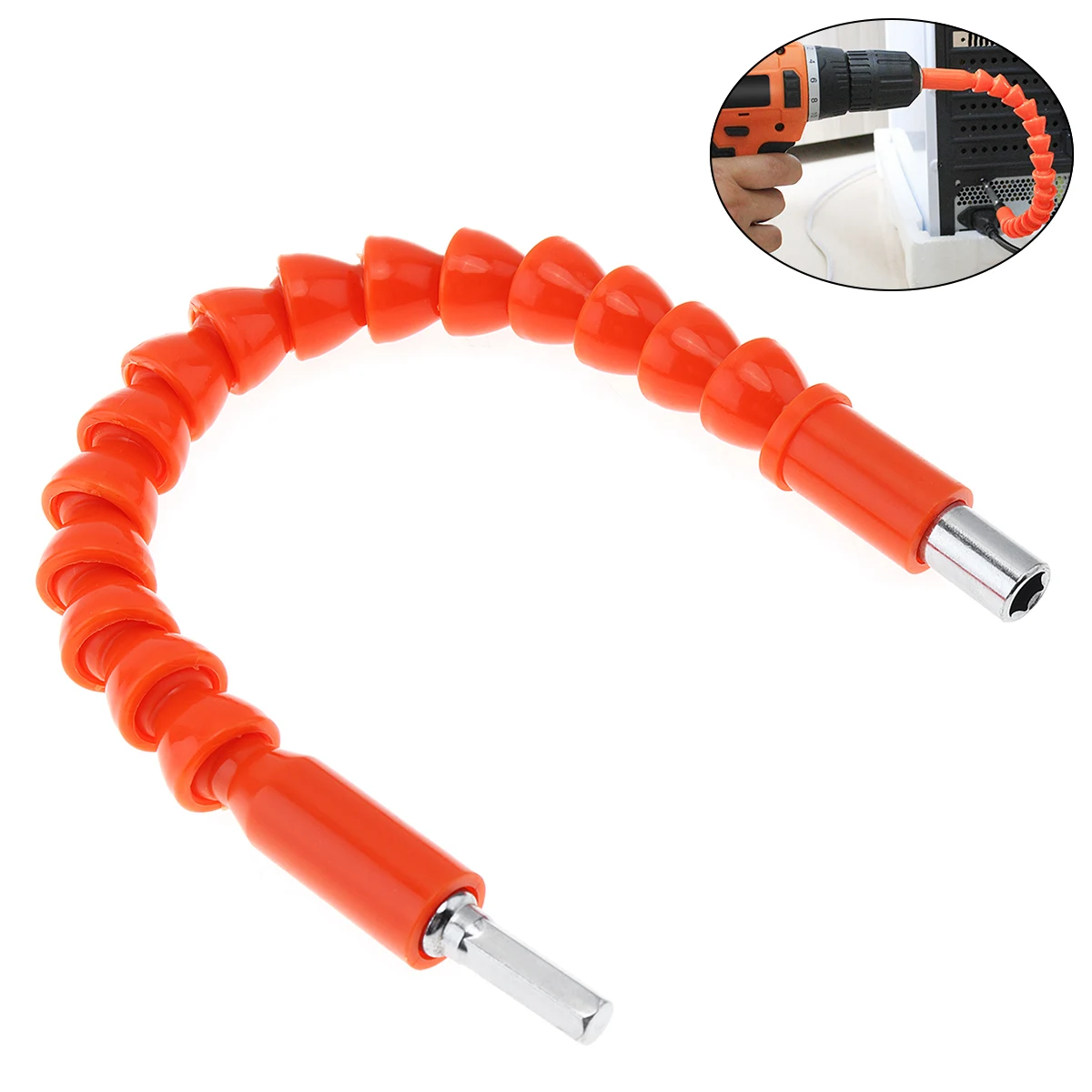 295mm Universal Orange flexible Shaft Flexible Drill Shaft Electric Drill Extension for Screwdrivers Head and Drill Connection xcr3d 2pcs1m and 2m xh2 54 2pin connection line 3d printing parts white high temperature resistant flexible cord dupont wire