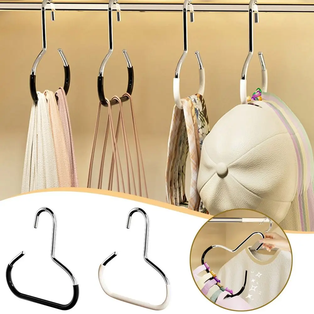 Durable Circle Ring Hat Hanger Non-marking Non-slip Hat Storage Hook Scarf Towel Tie Hanging Rack 5