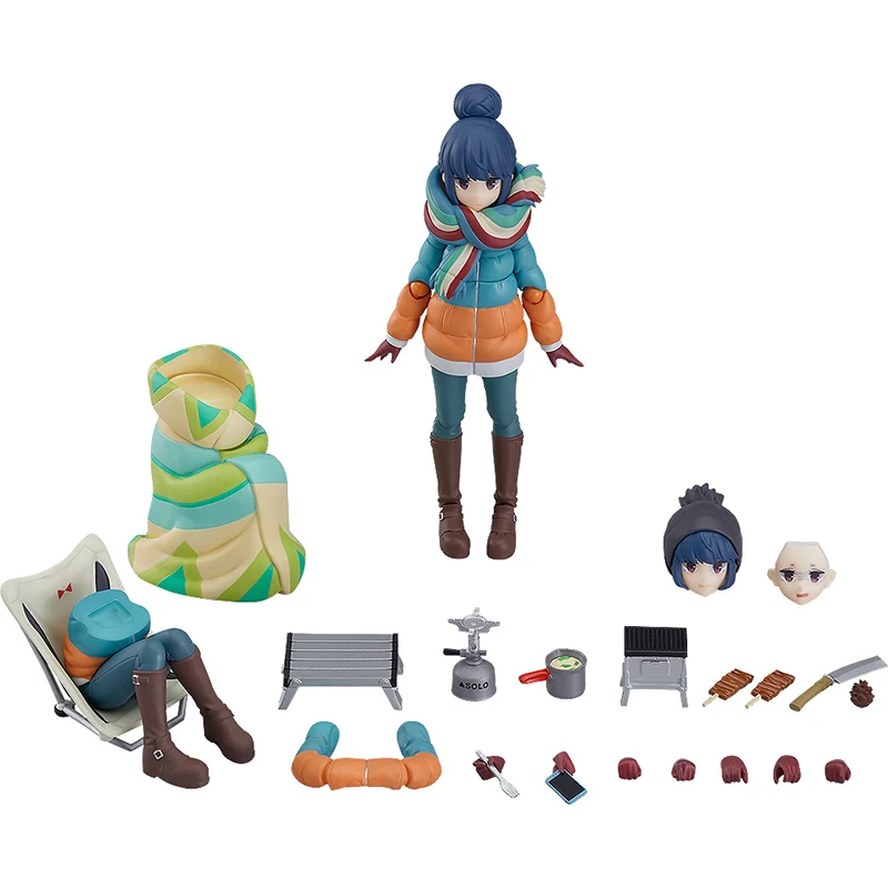 

Stock Original MF Figma 551 DX Rin Shima LAID-BACK CAMP Anime Figure Model Collecile Action Toys