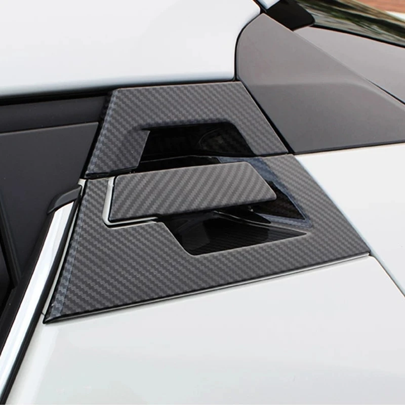 For Toyota C-Hr C Hr  Chr 2016-2020 External Abs Carbonfiber Rear Door Handle Catch Trim Cover Side Handles Bowl Covers