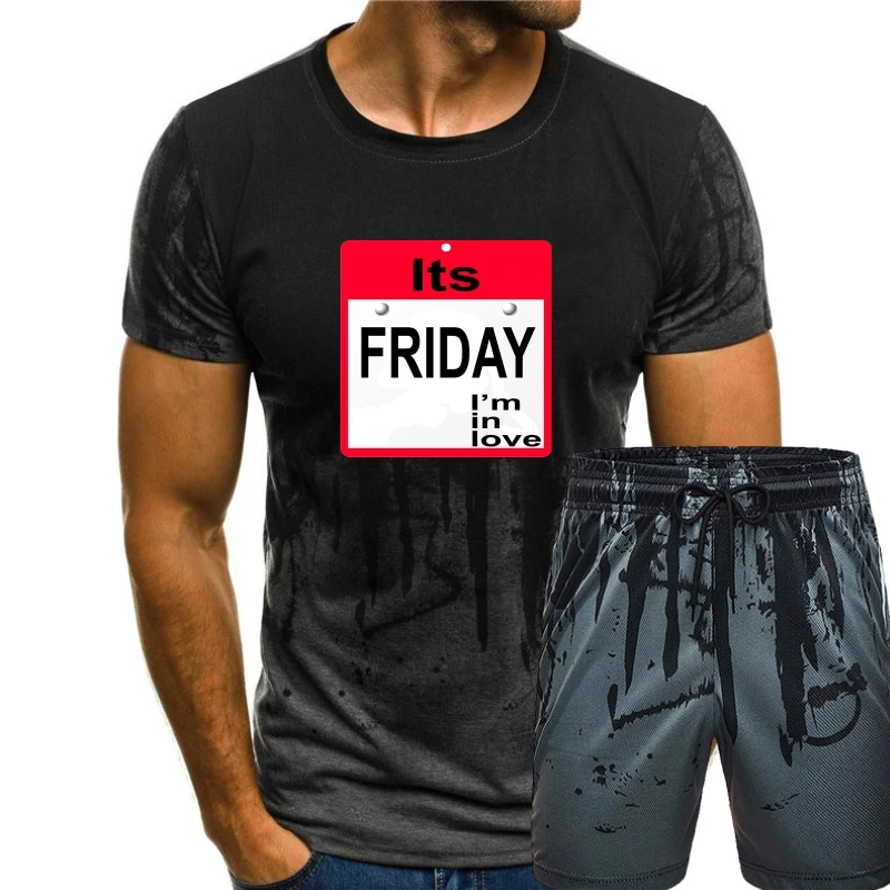

Футболка мужская с надписью «пятница, я влюбленный», 8 цветов