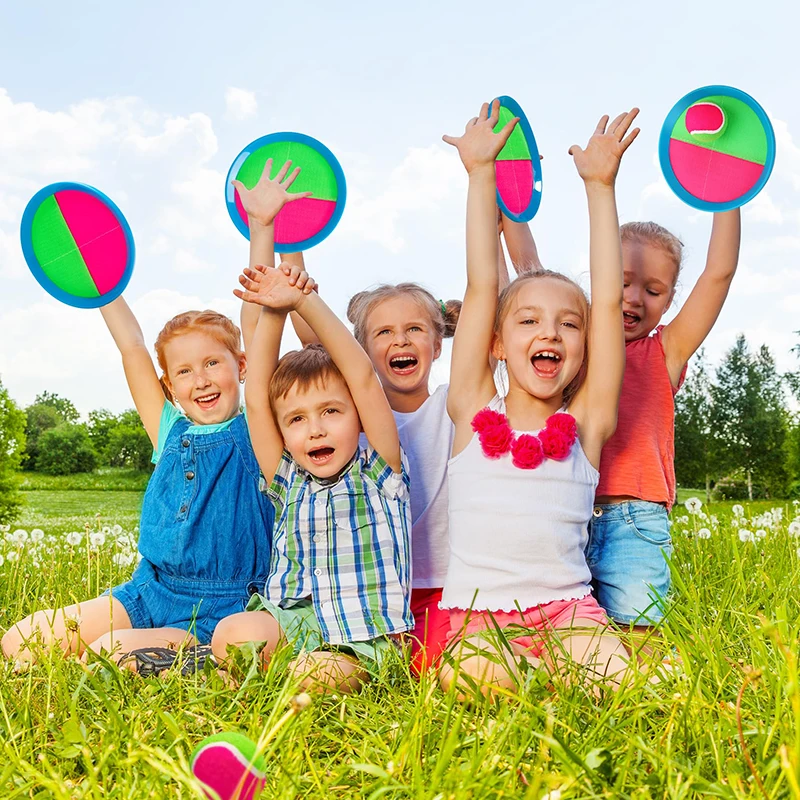 Children’s Toss & Catch Ball Game Sticky Ball Sports Toy for Summer Outdoor Beach Fun Multiplayer Parent-Child Interaction Gift Beach games & Inflatables Beach Toys and Leisure Accessories