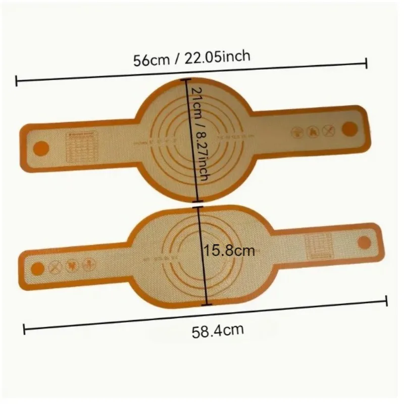 Silicone Bread Sling Mat for Dutch Oven Portable Long Handles Non-Stick Reusable Mat Easy Clean Sourdough Transfer 6