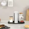 Napkin holder for table, 360° rotating metal napkin holder with salt and pepper shaker holder, suitable for kitchen table decor 6