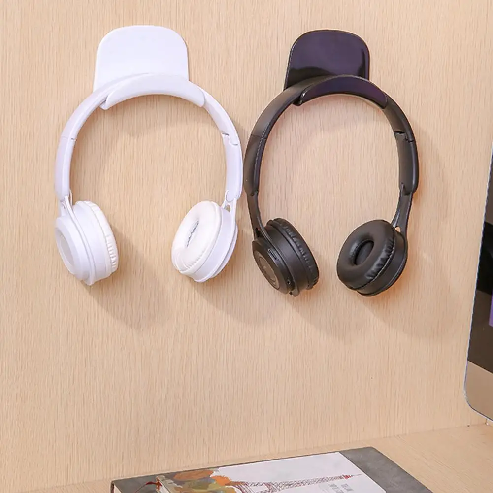 Headphone Stand Universal Adhensive Plastic Wall Mount Under Desk Gaming Earphone Bracket